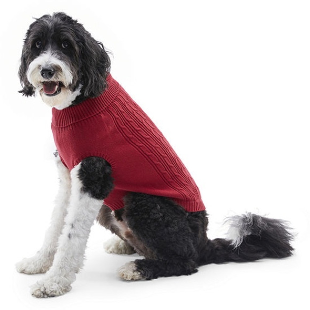 St. John's Bark Dog Sweater Red NWT